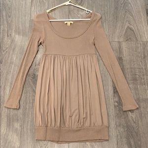 Nude winter mini dress